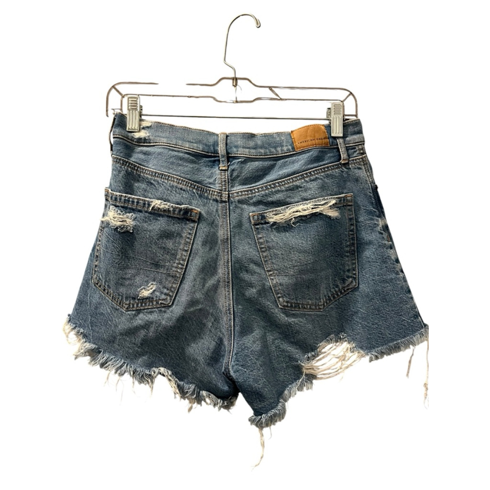 American Eagle Size 4 Highest Rise 90's Boyfriend Denim Jean Shorts Distressed - Picture 6 of 9